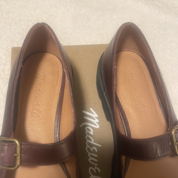 Madewell Freya Platform Chunky Lugsole Mary Janes in Dark Cabernet - Picture 6 of 11